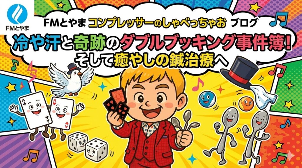 【放送後記】Wブッキングの冷や汗と奇跡！マジシャンコンプレッサーのしゃべっちゃお