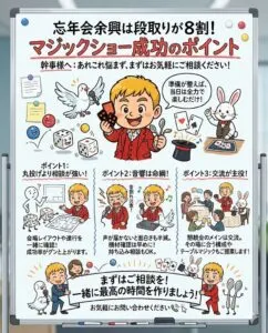 忘年会余興は段取りが8割!ゆ〜とりあ越中でのマジックショーで感じたこと 19