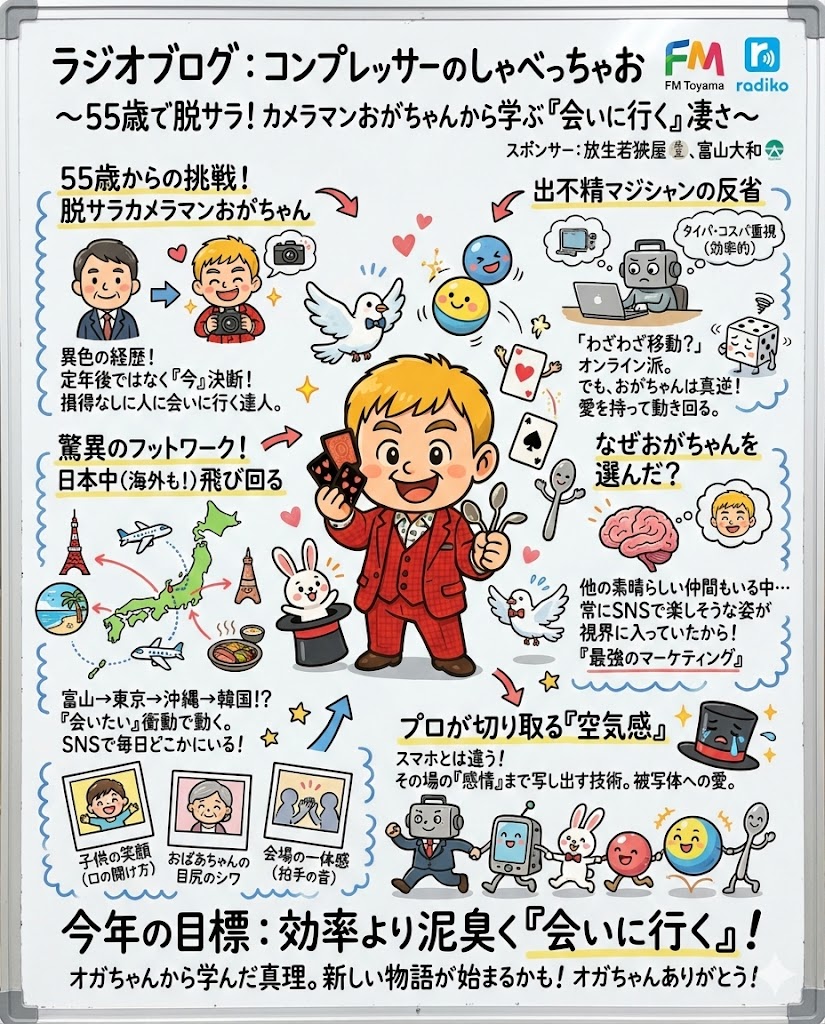 ラジオブログ：55歳で脱サラ！？カメラマンおがちゃんから学ぶ「会いに行く」凄さ