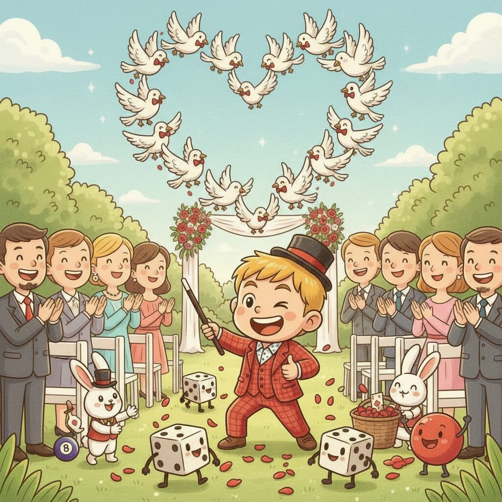 結婚式場　マジックショー